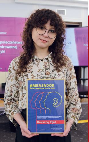 Roksana Pijet jako ambasadorkaŚwiatowego Dnia Słuchu 2025
